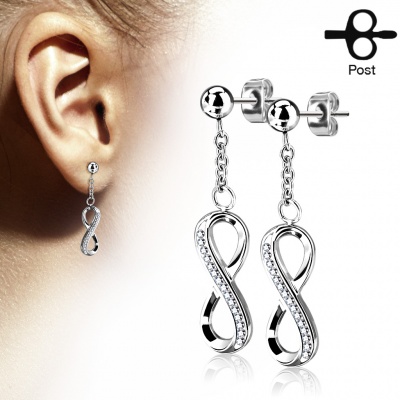 Серьги, Сталь, артикул SSEH-10248-ST